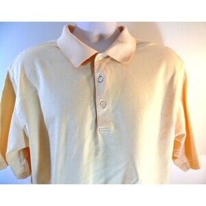 Peter Millar Golf Polo Shirt Yellow XXL double mercenized cotton XXL jovita logo
